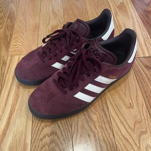Unisex Adidas Gazelle “Maroon” Indoor Suede Sneakers